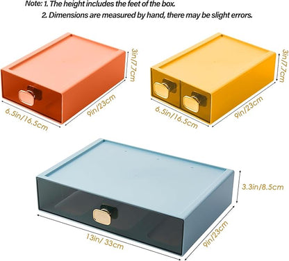DETEIN 2PACK Stackable Drawer for Desk 6.5"x9"x3" Desktop Storage Organizer - Image 2