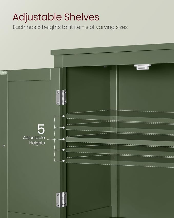 VASAGLE Floor Storage Cabinet, Freestanding Storage Unit - Image 6
