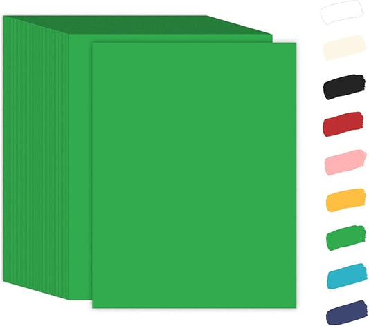 100 Sheets Green Cardstock 8.5 x 11, Goefun 65lb Green Construction Paper 8.5 x by Goefun