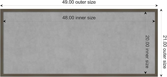 Amanti Art Grey Framed Magnetic Board 21x49 Oversize Vision Board - Image 4