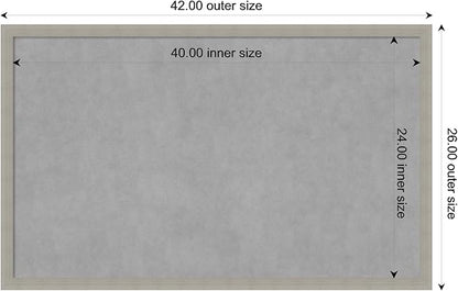 Amanti Art Grey Framed Magnetic Board 26x42 Large Vision Board - Image 3