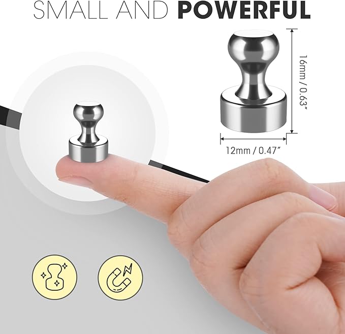 Grtard 48 Pack Magnetic Push Pins, Fridge Magnets - Image 2