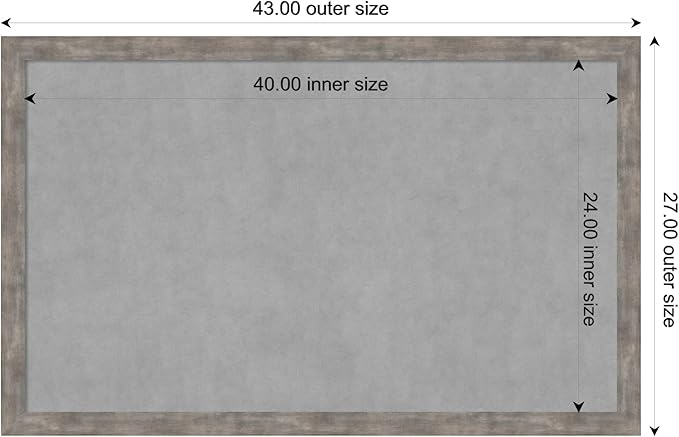 Amanti Art Silver Framed Magnetic Board 27x43 Large Vision Board - Image 4