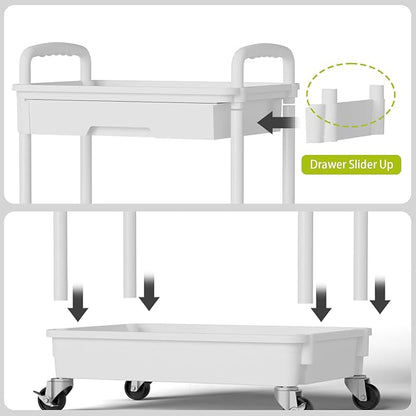 Sorgion 5 Tier Rolling Cart Organizer, Bathroom Cart Organizers - Image 5