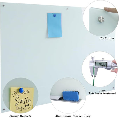 JYYPWB Magnetic Large Glass Board 72"x 48" Dry Erase Writing Board Premium - Image 2