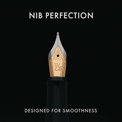 Wordsworth & Black Fountain Pen Set, 18K Gilded Medium Nib, Includes 24 Pack - Image 4