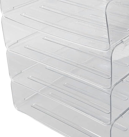 Jeanoko Desk Letter Tray Set Transparent Stackable Organizer - Image 9