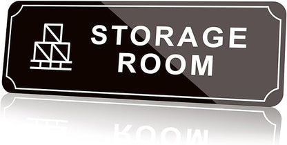 Storage Room Door Sign for Business, Self-Adhesive Durable Modern Storage Room by LUHIMO