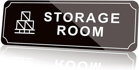 Storage Room Door Sign for Business, Self-Adhesive Durable Modern Storage Room by LUHIMO
