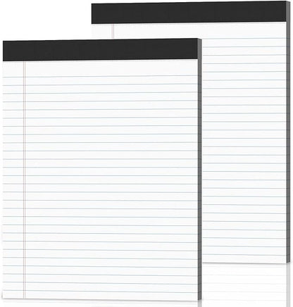 2-Pack Legal Pads 8.5"x11" Wide Ruled Note Pads by Nichela