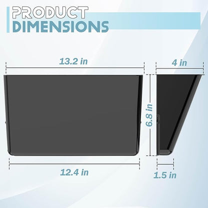 MINDEPOT 6 Pockets Acrylic Wall File Organizer, Plastic Hanging Wall File Holder - Image 6