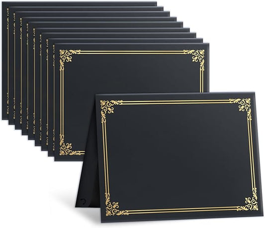 12 Packs Certificate Covers, Certificate Holders Gold Foil Border, by Unknown