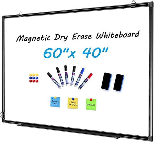 H-Qprobd 60"x40" White Board for Wall Large Magnetic Dry Erase Board by H-Qprobd