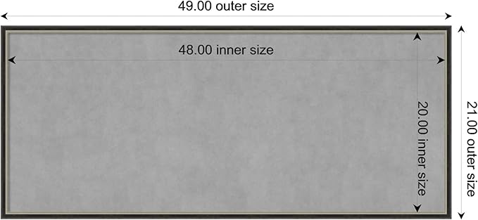 Amanti Art Black Framed Magnetic Board 21x49 Oversize Vision Board - Image 3
