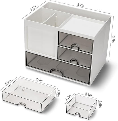QIYVLOS Desk Organizer with 3 Drawer, Desk Organizers and Storage with 8 - Image 6