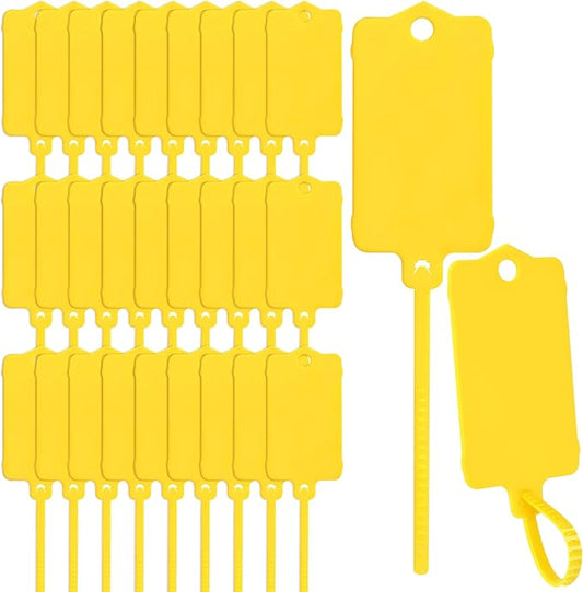 LeonBach 100 PCS Plastic Shipping Tags, 1.46" x 2.48", Waterproof Labels by LeonBach