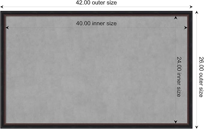 Amanti Art Black Framed Magnetic Board 26x42 Large Vision Board - Image 3
