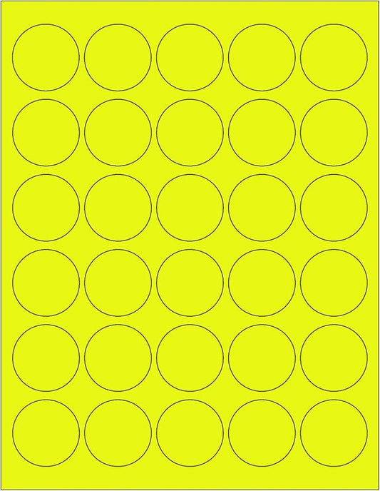 NextDayLabels - 8-1/2 x 11 Neon Color High Light Fluorescent Labels by NextDayLabels