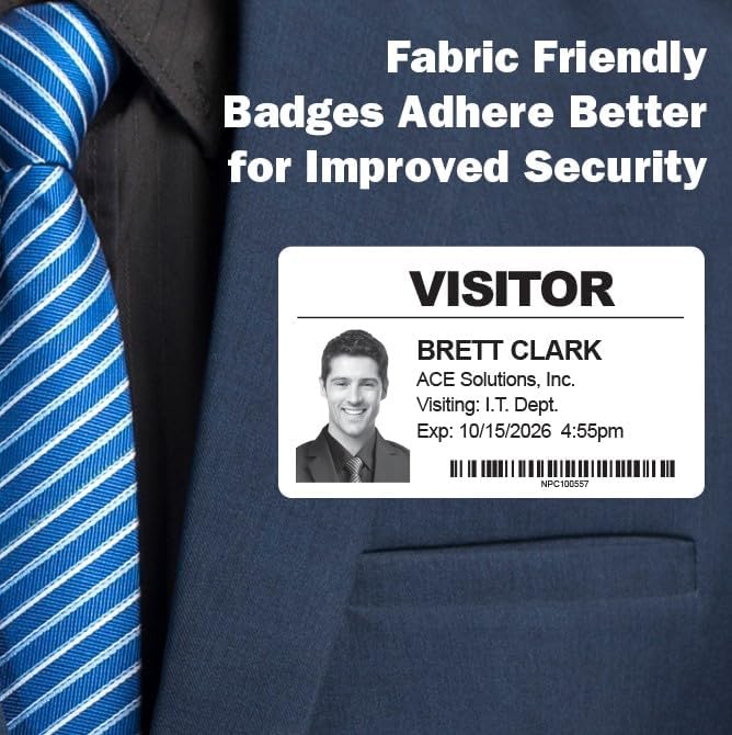 Threshold 3.25-inch Tab Expiring Visitor Badges on a Roll | 1 Roll Compatible - Image 7