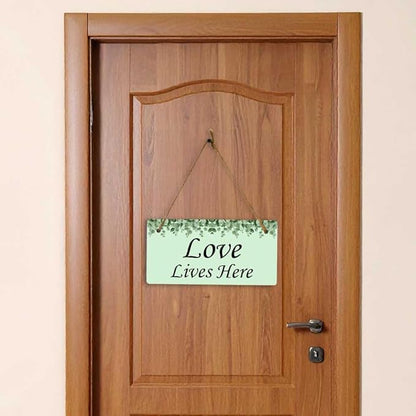 Signs ByLITA Eucalyptus Greenery Personalized Hanging Wall or Door Sign | - Image 5