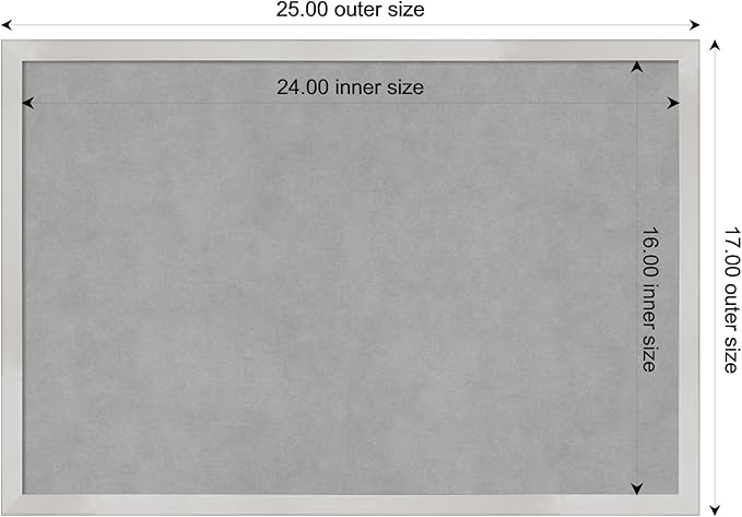 Amanti Art Silver Framed Magnetic Board 17x25 Medium Vision Board - Image 3
