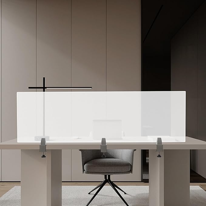 Desk Divider for Students and Desk Privacy Panel, Frosted Acrylic Plexiglass - Image 4