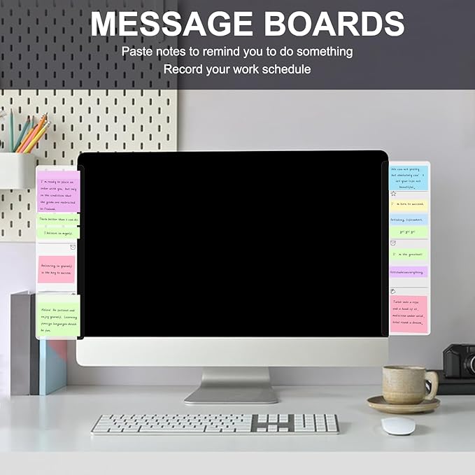 2pcs Office Desk Accessories Monitor Memo Board Computer Message Board Office - Image 7