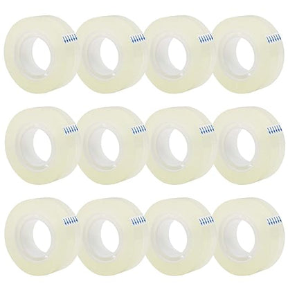OWLKELA 12 Rolls Transparent Tape Refills, All-Purpose Transparent Glossy Tape by OWLKELA