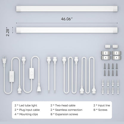 Modlicht 4FT Plug in Light 2PCS, Linkable Shop Lights - Image 7