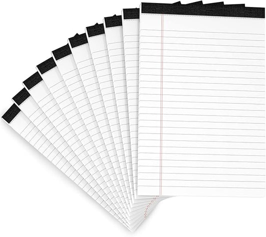 10 Pack Legal Pads Writing Pad 5x8 Inch Lined Writing Note Pads Grocery List by Aidunmis