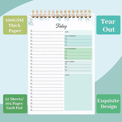 Thboxes 2 Packs To Do List Notepad, 104 Pages To Do List Notebook A5 Undated - Image 6