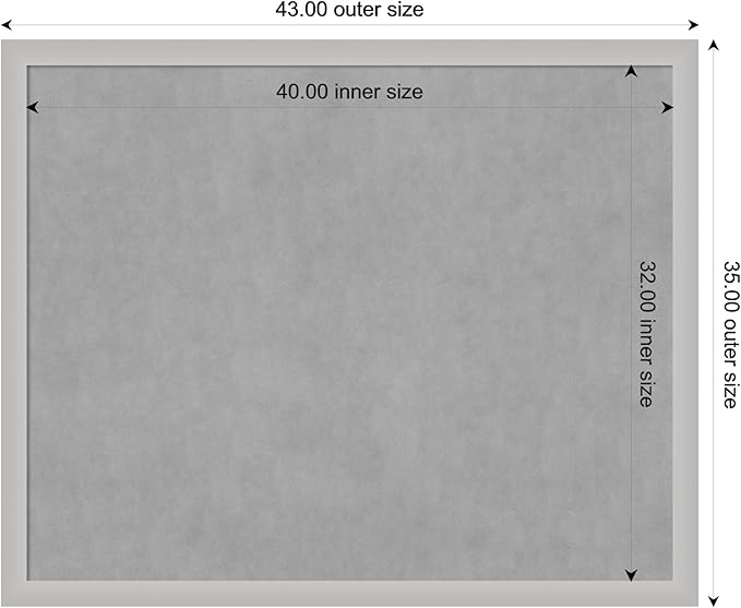 Amanti Art Silver Framed Magnetic Board 35x43 X-Large Vision Board - Image 3