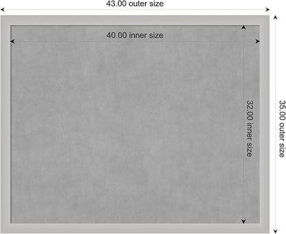 Amanti Art Silver Framed Magnetic Board 35x43 X-Large Vision Board - Image 3