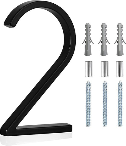 5" Floating Stainless Steel Address House Number, Modern Metal Anti-Rust House by MerearDecoration