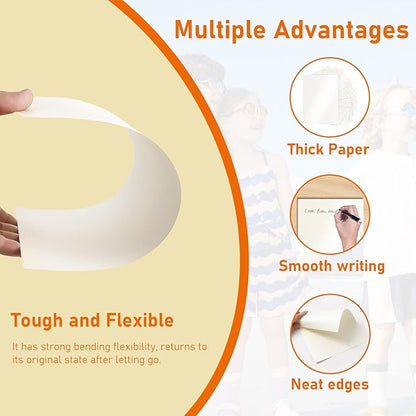 28 Sheets Cream Shimmer Cardstock 8.5 x 11 Ivory Paper, 92lb Premium Off White - Image 3