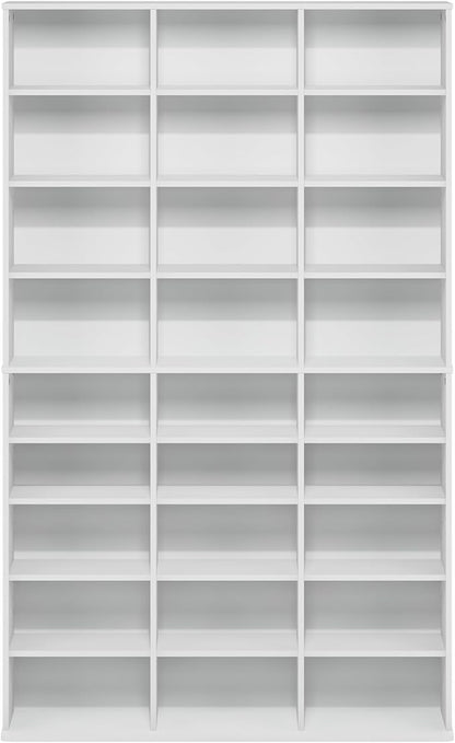 Furinno Jaya DVD Shelf, Wide 24-Shelf CD Rack, Media Shelf - Image 6