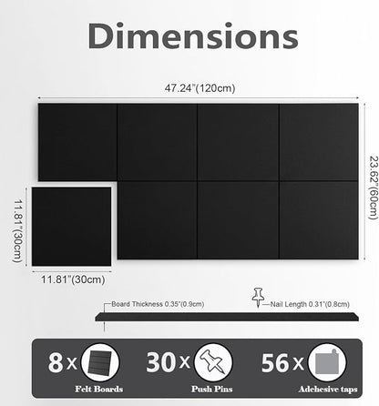 G Gamit Large Felt Wall Tiles Bulletin Board, Large Cork Board Alternative - Image 2