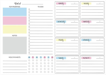 JAMIEKA 52Color Weekly Tearable Planners Pad - Image 4