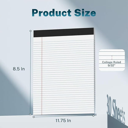 24 Pcs Legal Pads 8.5" x 11" College Ruled Note Pads 8.5 x 11.75 Inch - Image 2