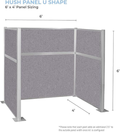 Versare Hush Panel Cubicle Kit | Workstation Partition Walls | Sound Dampening - Image 4