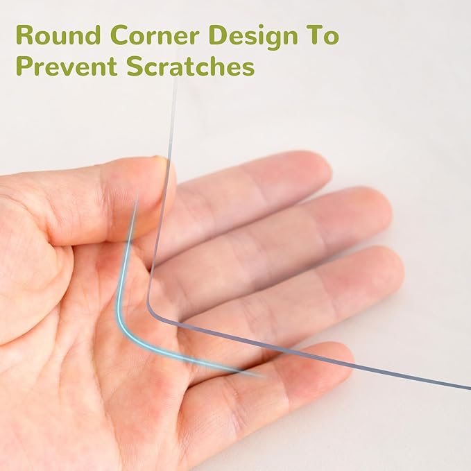 Eisdroma Clear Table Cover Protector, 32 x 63 Inch, 1.5mm Thick Plastic - Image 3