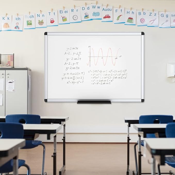 VIZ-PRO Large Magnetic Dry Erase White Board - Image 6