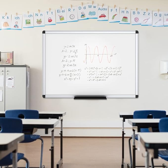 VIZ-PRO Magnetic Dry Erase Board, 48 X 24 Inches, 3 Pack - Image 6