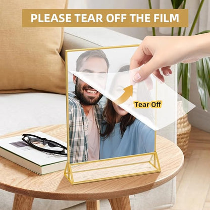 PPH-Sisy Acrylic Sign Holder 8.5X11 Double Sided Table Flyer Holder, Plastic - Image 2