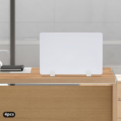 4PCS Desk Dividers Office Partitions, Privacy Desk Panel Protective, Frosted - Image 2