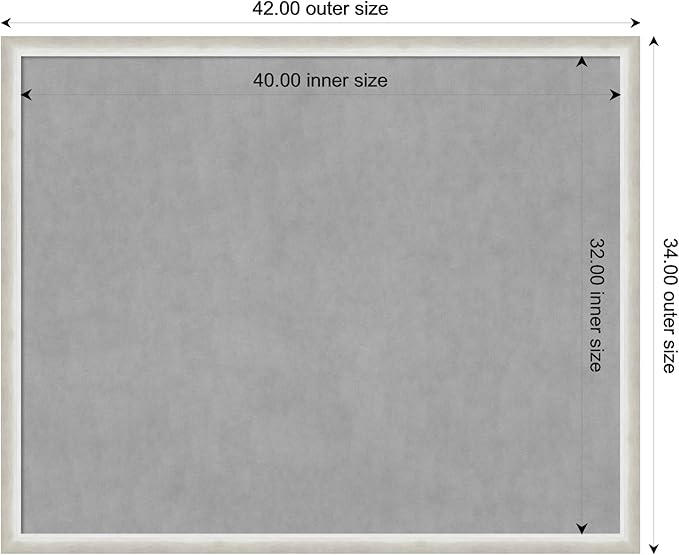 Amanti Art Silver Framed Magnetic Board 34x42 X-Large Vision Board - Image 4