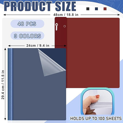Teling 48 Pcs Clear Front Report Covers - Image 2