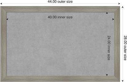 Amanti Art Grey Framed Magnetic Board 28x44 Large Vision Board - Image 2