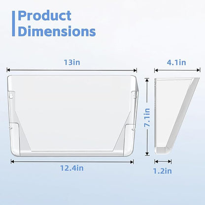 SUPEASY Clear Acrylic Single Pocket, Large Plastic Hanging Wall Mount File - Image 2
