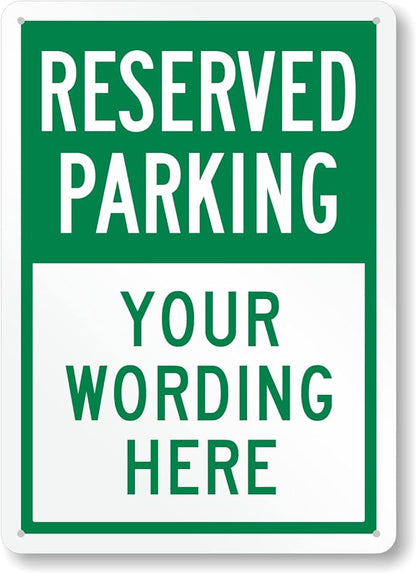 SmartSign 14 x 10 inch Custom “Reserved Parking” Metal Sign by SmartSign